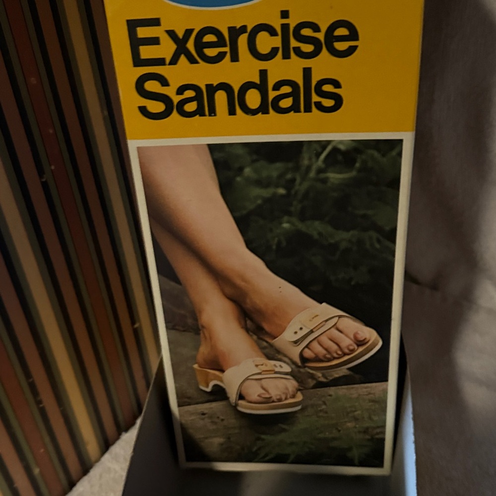 Vintage Scholl women exercise candles tan size 6 - Picture 3 of 6